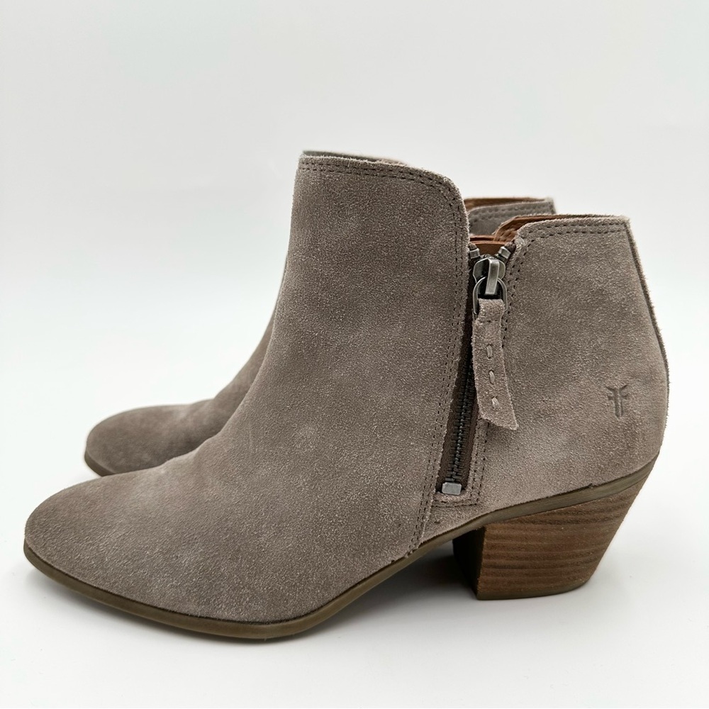 Frye Judith Zip Suede Ankle Booties - Picture 7 of 10